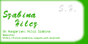 szabina hilcz business card